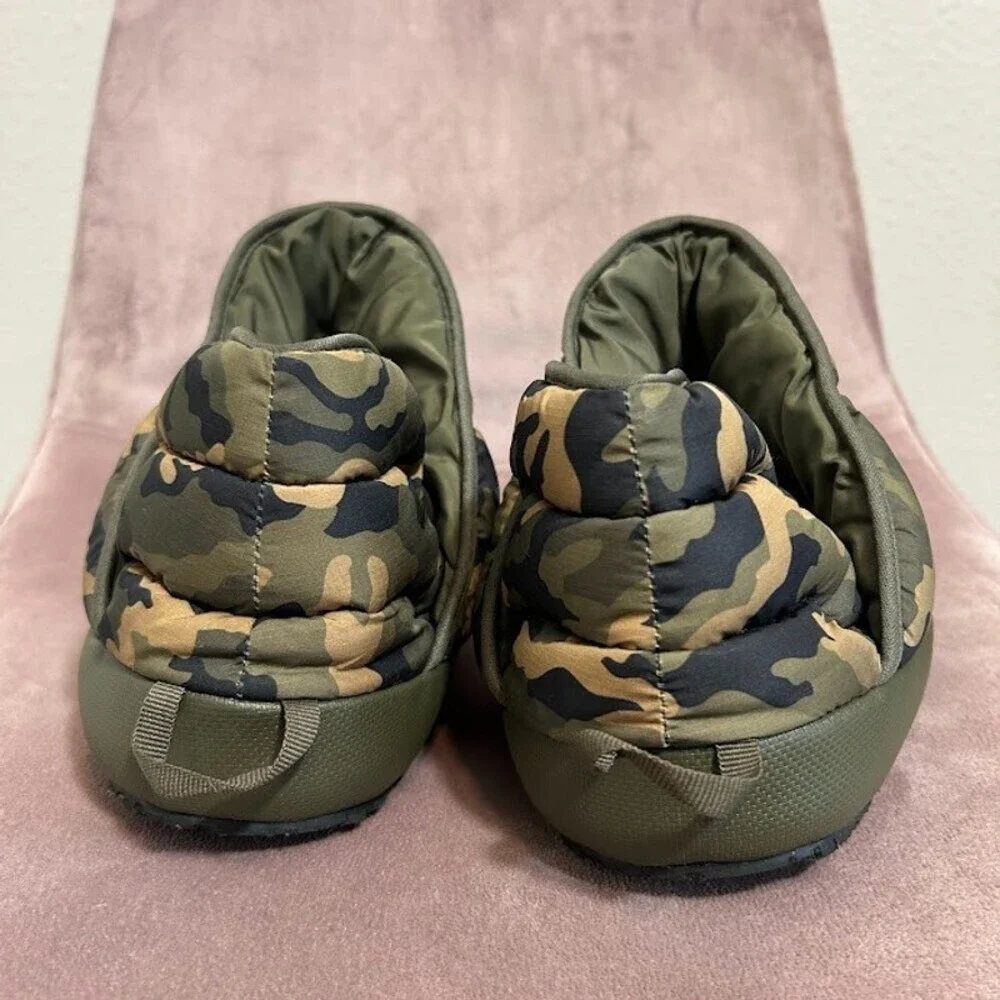The North Face Thermoball Traction Booties Mens 13 Camouflage Slippers Puffer
